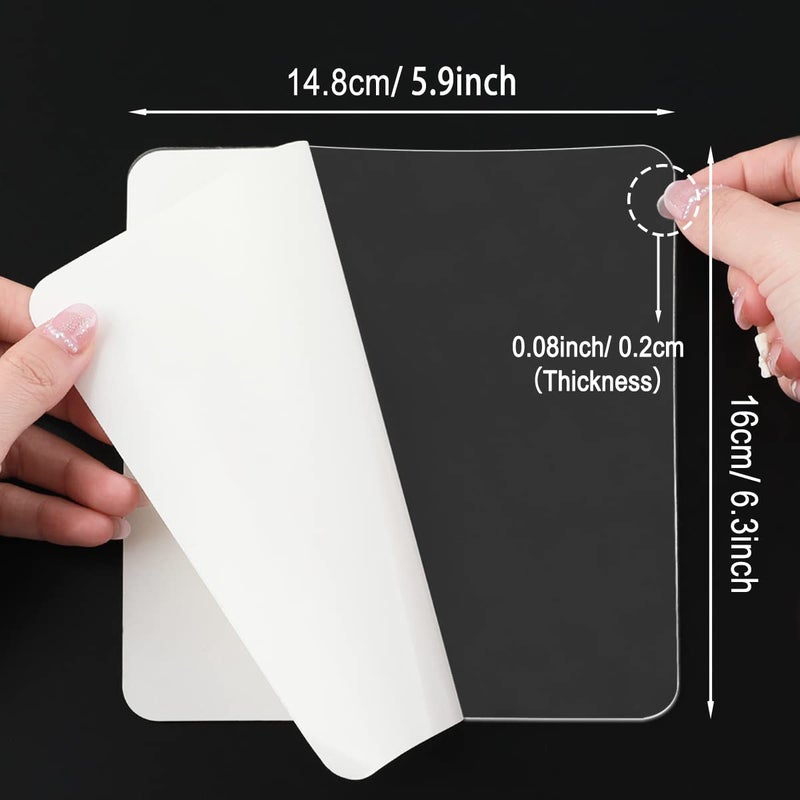 Xfenvs Cuttable Cabinet Door Bumpers, Premium Clear Soft Bumper Pads, Strong Self-Adhesive Furniture Pads Suitable for Many Furniture and Appliances Sound Dampening Buffer Pads (5.9""x 6.3""x 0.08"", 2 PCS) - Image 5